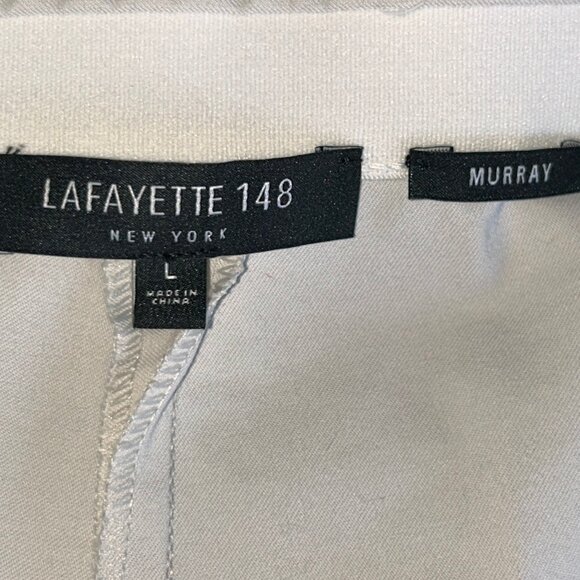 Lafayette 148 New York Murray Crop Slim Leg Pull-On Stone Color Pants Size Large - Picture 5 of 11
